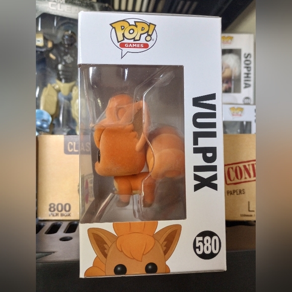 Flocked Vulpix Funko POP! Pokemon Fall Convention Exclusive - Picture 6 of 8
